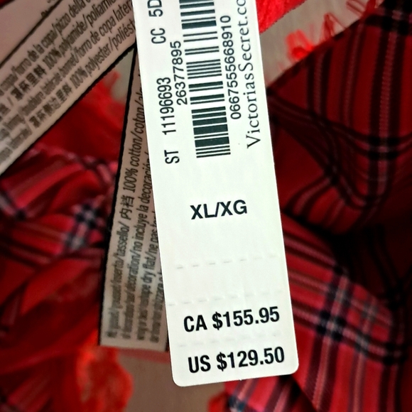 Red Plaid Lingerie Set - Picture 10 of 12